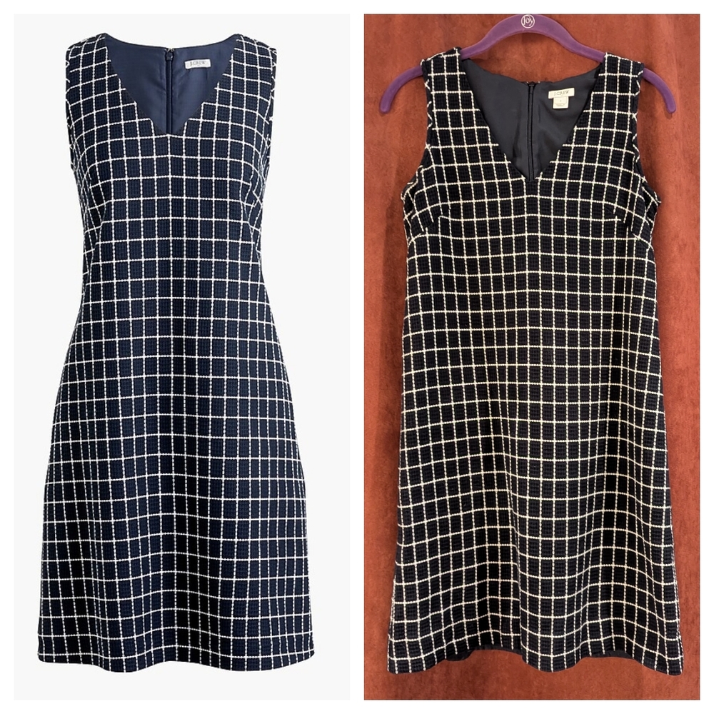 J. Crew Printed V-Neck Shift Dress
